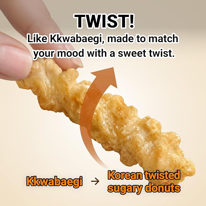 Nongshim Honey Twist Snack, Sweet Crispy Korean Snack, Acacia Honey, Twisted Crinkle Shape, Crunchy Kids Snacks, Big Size Resealable Bag, 10.05 oz (1 Pack)