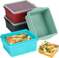 Xomoo 2 Cup Silicone Freezer Trays with Lids, Silicone Soup Freezer Molds - Leakproof, BPA-Free, Stackable, Microwave & Dishwasher Safe, Perfect for Soups, Sauces, Meal Prep, and Baked Goods - 4 Pack
