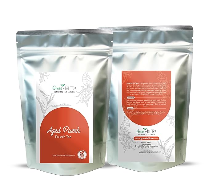 Aged Yunnan Pu-erh Tea,Puerh Tea Is Consumed As a daily tea in yunnan, Actually Run Through an Aging Process 10 years– 8 Oz Bag.