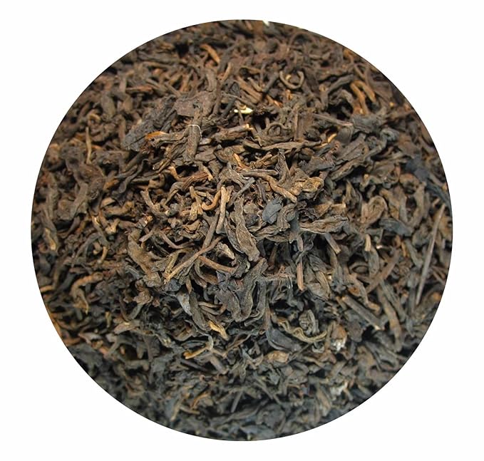 GreenhillTea Aged puerh tea Yunnan Pu-erh – Fermented Loose Leaf Tea, Smooth & Earthy Flavor, Pu-erh tea is an excellent, nutrient-rich choice for brewing kombucha, NO GMO , NO Additives , 100% natural 1 LB