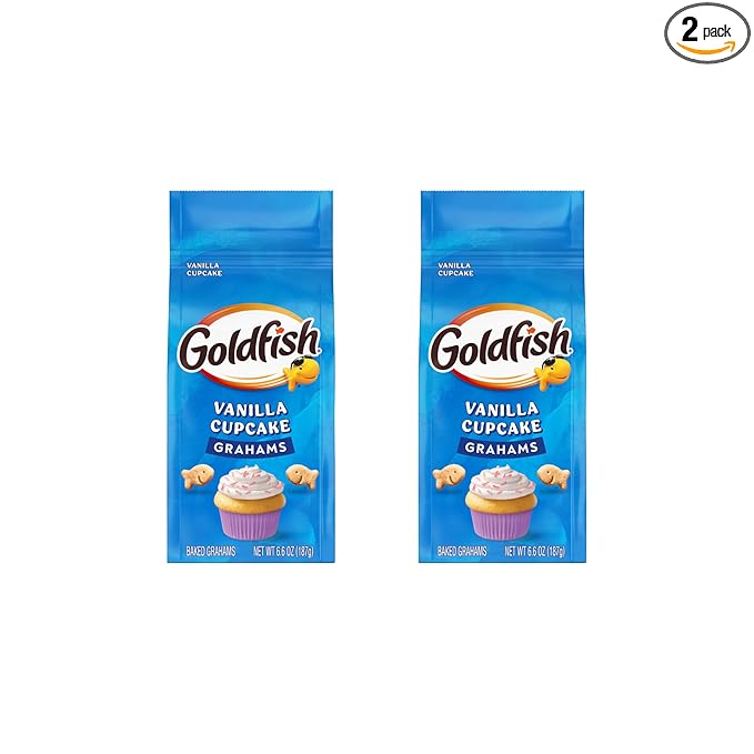 Pepperidge Farm Goldfish Grahams Vanilla Cupcake Baked Grahams, 6.6 Oz Bag (Pack of 2)