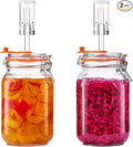 Fermentation Jar, 1.5 Liters Glass Fermenting Jar for Making Sauerkraut, Kimchi, Pickles, Mead, Cider & More, Pack of 2