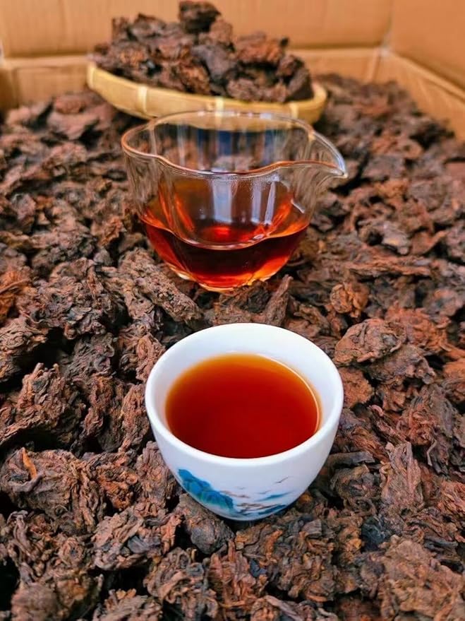 Premium Pu-erh Tea，pu erh leaf，pu-er ripe-Lao Cha Tou 5.29oz/150g-陈年普洱 老茶头 (Aged Tea Nuggets 2009)