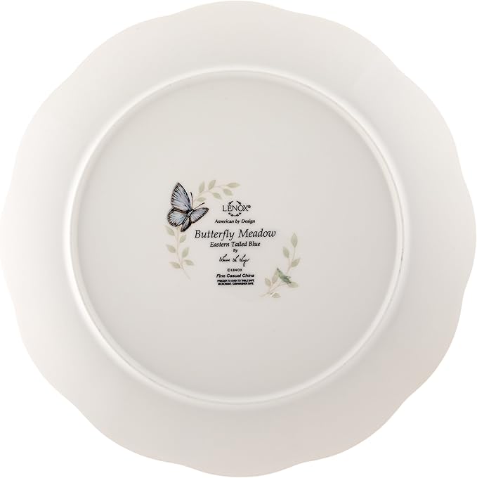 Lenox Dinnerware Set, Butterfly Meadow 18-Piece Set, Service For 6, White Porcelain, Butterfly And Flower Designs, Plates And Bowls Sets, Dishwasher Safe, Home & Kitchen (Assorted, 18 Pieces)