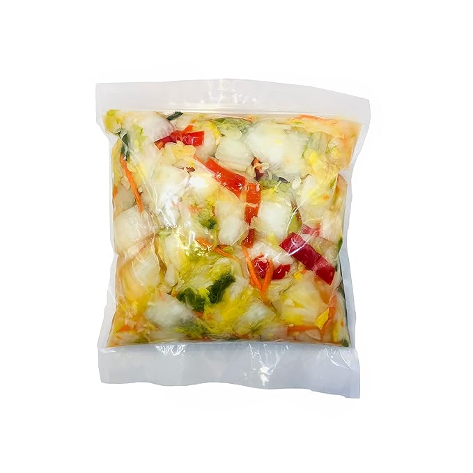 (2 Pack) Half Gallon (7 lbs.) White Napa Cabbage Kimchi [Vegan, Gluten Free, Non-GMO, Probiotic] by Choi's Kimchi Co. Made in USA.