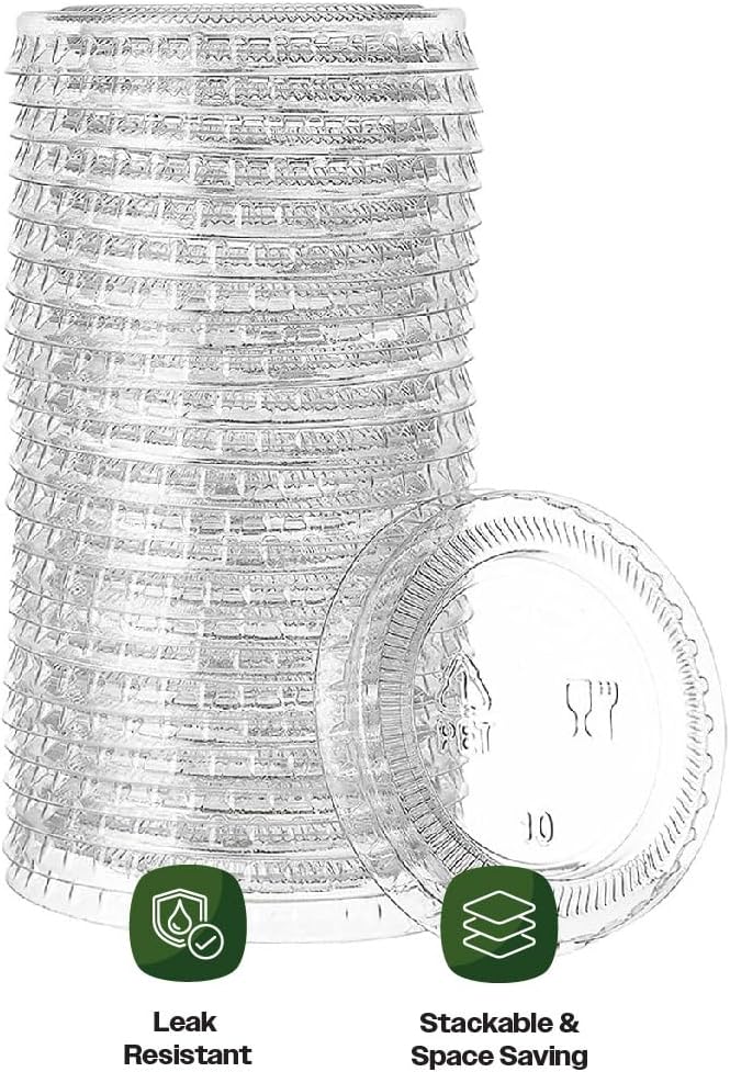 Ciao! Ultra Clear PET Portion Cup Lids, .45mm Diameter, Fit For Ciao! 0.75oz & 1oz Portion Cups - Case of 2,500