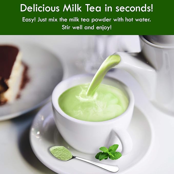 Honeydew Bubble Milk Tea Instant 3in1 Powder Mix -1kg (33 Drinks) | For Boba Tea, Milkshake, Blended Frappe and Bakery | Authentic Taiwan Recipe | Zero Trans Fat, No Preservatives by Moriyama Teahouse
