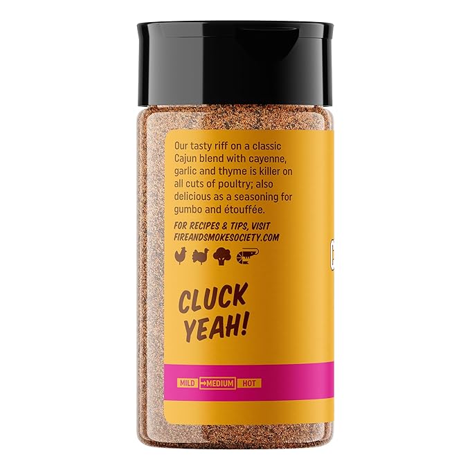 Fire & Smoke Society Chica Licka Bam Bam Chicken Seasoning | M 5.1 oz | BBQ Seasonings and Rubs for Smoking and Grilling | Chicken Wings, Turkey Rub, Poultry Seasoning