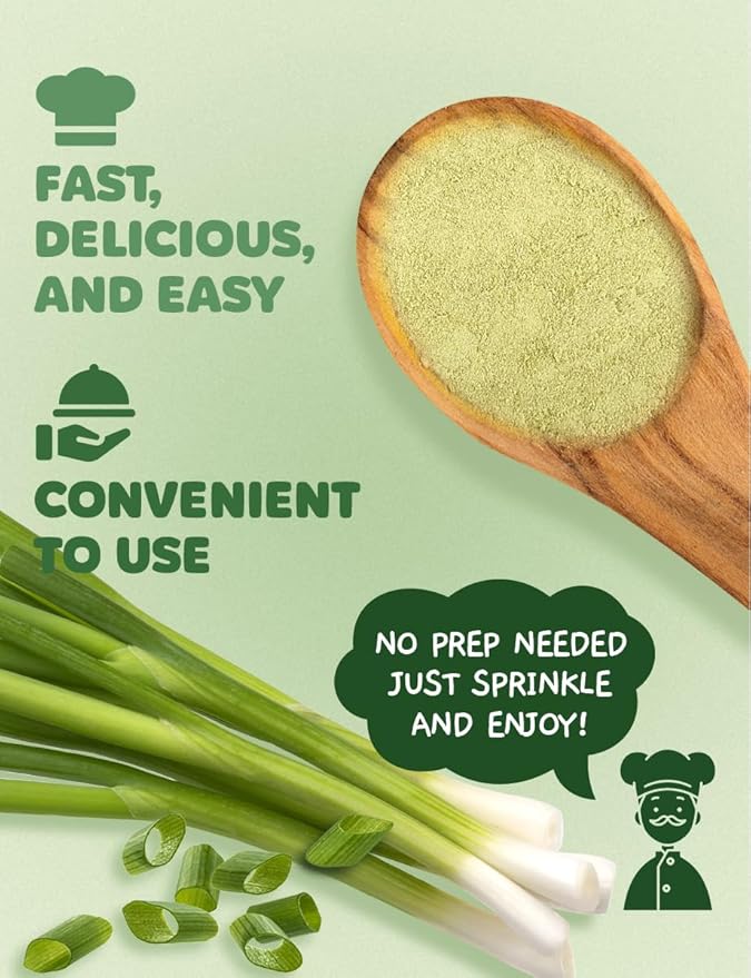 NICE WITCH'S Korean 100% Pure Green Onion Powder 7.05oz / 200g - All-Natural Flavor for Soups, Sauces, and Seasonings 대파분말 (Green Onion)