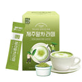 [Nokchawon] Jeju Matcha Latte – Smooth and Creamy Sweet Green Tea Latte with Jeju Grown Matcha Powder, drink mix, korean tea, 10 Sticks, 180g (6.35oz)