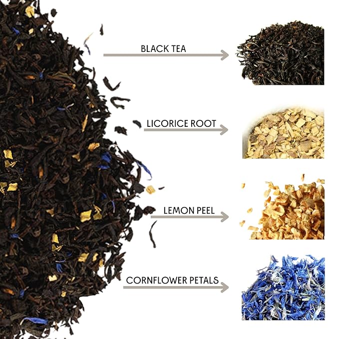 The Tea Spot Earl of Grey Black Tea with Citrus for Energy | Blend of Black Tea, Citrus Root, Mallow Flowers, Bergamot, and Vanilla Flavoring | 15 Tea Bags