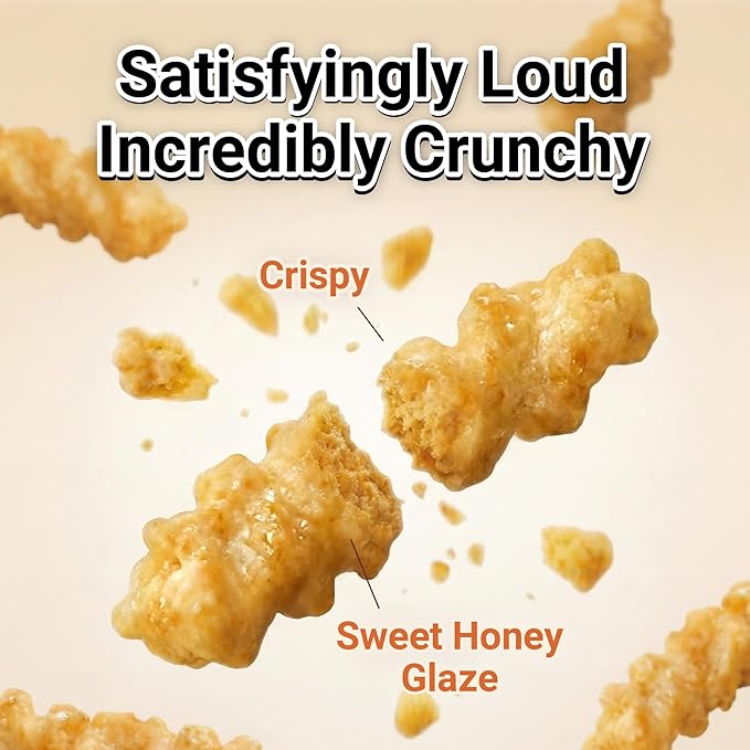 Nongshim Honey Twist Snack, Sweet Crispy Korean Snack, Acacia Honey, Twisted Crinkle Shape, Crunchy Kids Snacks, Big Size Resealable Bag, 10.05 oz (1 Pack)