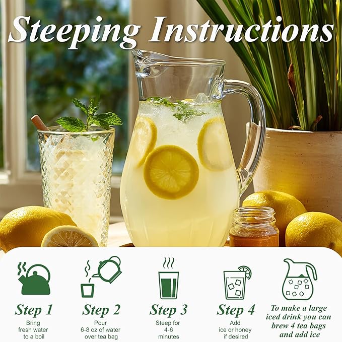 WT WEETEE Organic Lemon Balm Tea Bags 100 Counts, Pure Herbal Tea for Daily Reset, Caffeine-Free & Clean Taste