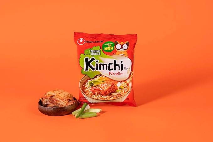 Nongshim Ramen Noodles, Gourmet Instant Ramen, Premium Microwavable Noodle Soup, Kimchi, 4.2 Ounce (Pack of 16)