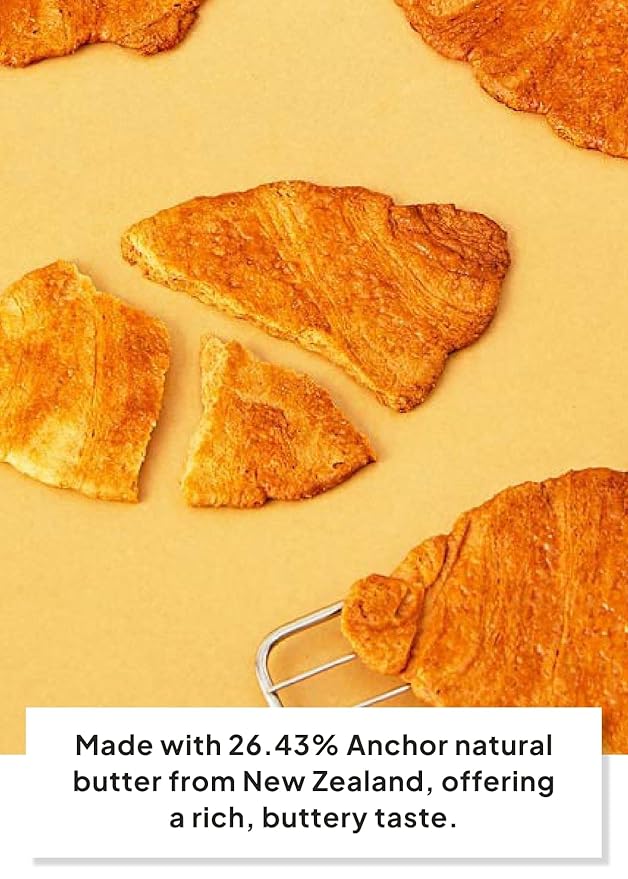 Korean Food Croissant Snack, Crispy and Buttery Dessert Bites, Only 102 Calories Each, Perfect for School Lunchboxes, Individually Wrapped, Bulk Pack of 30, Gini Crungzee, 크룽지, Krungji, Crungjee
