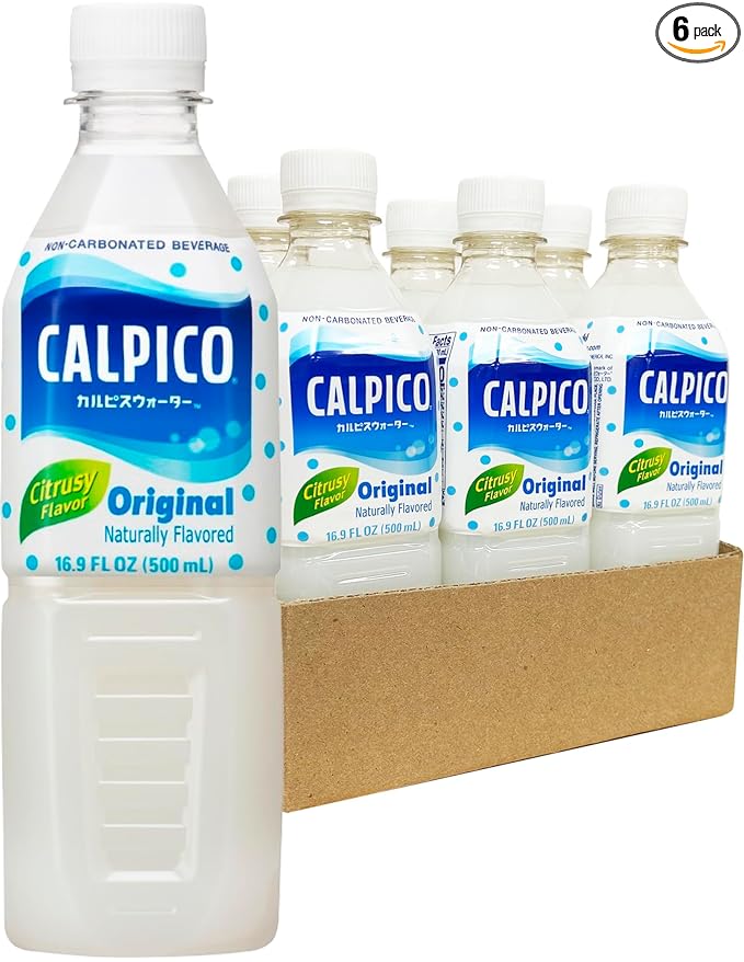 CALPICO – Smooth, Creamy & Refreshing Non-Carbonated Beverage, Sweet and Tangy, Japanese Lactic Acid Drink, 16.9 Fl oz (Pack of 6)