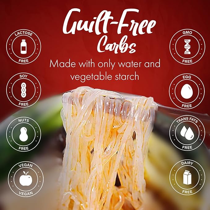 Fusion Select 2 Packs Sweet Potato Glass Noodles - Zero-Fat, Low-Calorie, No-Sodium Diet-Friendly, Gluten-Free, Vegan, Stir-Fry, Dumplings, Hot Pot - For Chinese, Korean Recipes - 7.05oz