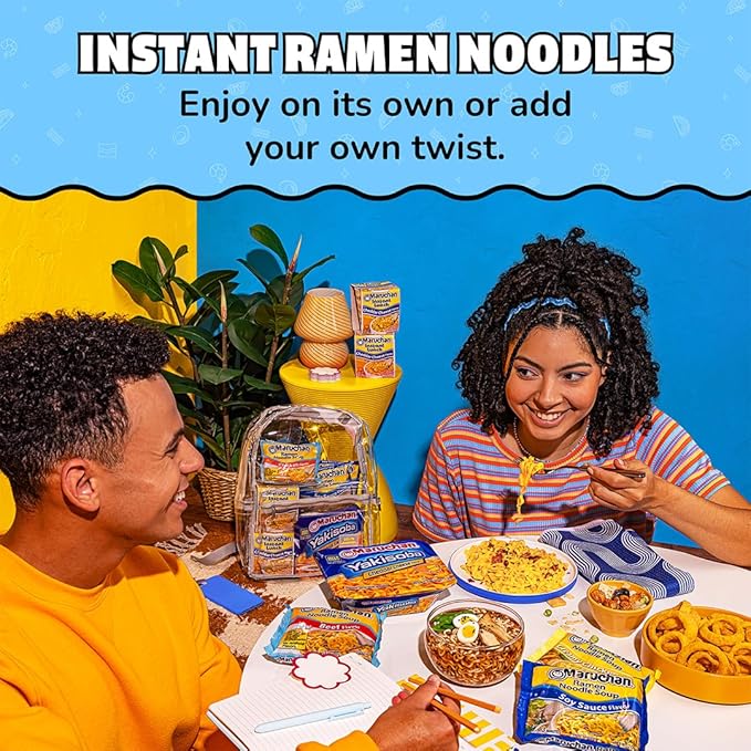 Maruchan Ramen Noodle Soup, Less Sodium Beef Flavor – Japanese-Style Instant Noodles, Quick & Easy Meal for Students & Busy Families – 3 Oz. (24 Pack)