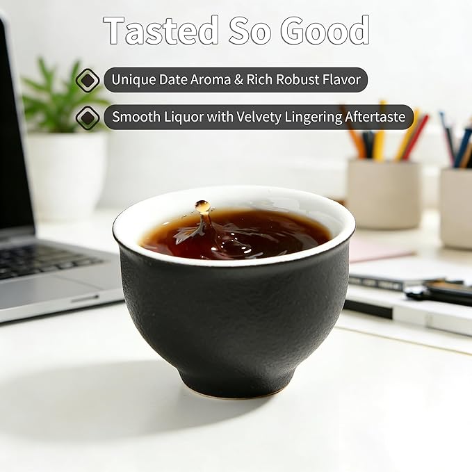 Choteaweis Chinese Dark Tea Loose Leaf Pure Leaves in Iron Can Ripened Pu-erh Tea | 100% Natural with No Artificial Additives | 7.0 Ounce (200g)