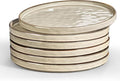 LIANYU 10.2 Inch Dessert Plates Set of 6, Ceramic Dinner Plates Dishes Set for Kitchen, Porcelain Serving Salad Plate, Chip & Scratch Resistant, Microwave, Oven and Dishwasher Safe, Sandy Beige