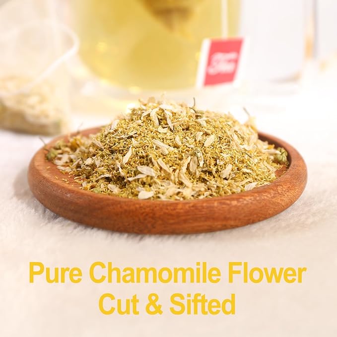 FullChea - Chamomile Tea bags, 50 Teabags, 1.5g/bag - Pure & Natural Chamomile Flower Herbal Tea for Relaxation - Non-GMO - Caffeine-free - Support Digestion & Boost Immune System (Pack of 2)