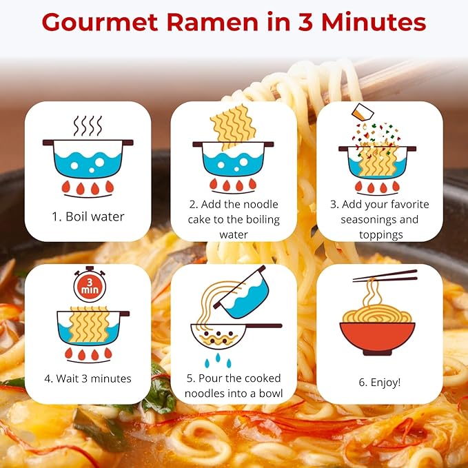Dried Kimchi Ramen Toppings 6oz - 5 Ingredients Korean-Style Dehydrated Vegetable Mix, Vegan, No MSG, Preservative Free, Dried Vegetables for Instant Ramen Noodles, Soup (170g)