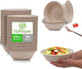 TOPtoper 25Oz 50Pack Large Paper Bowls, Disposable Bowls Bulk Leakproof and Microwave Safe for Hot or Cold Use (25 OZ)