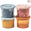 Moonkie Silicone Baby Food Containers | 4 oz Baby Food Storage Jars with Airtight Lids | Reusable Baby Food Jars, Freezer,Microwave and Dishwasher Safe, Perfect for Infant & Toddler