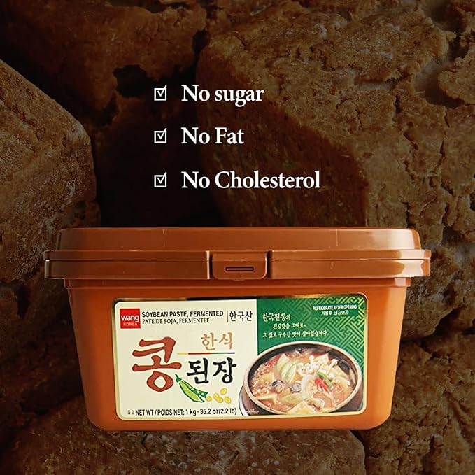 Wang Korean Traditional Doenjang – Authentic Fermented Soybean Paste | Korean Pantry Staple for Doenjang Jjigae, Ssamjang & Korean BBQ Marinades | 1.1 Pound