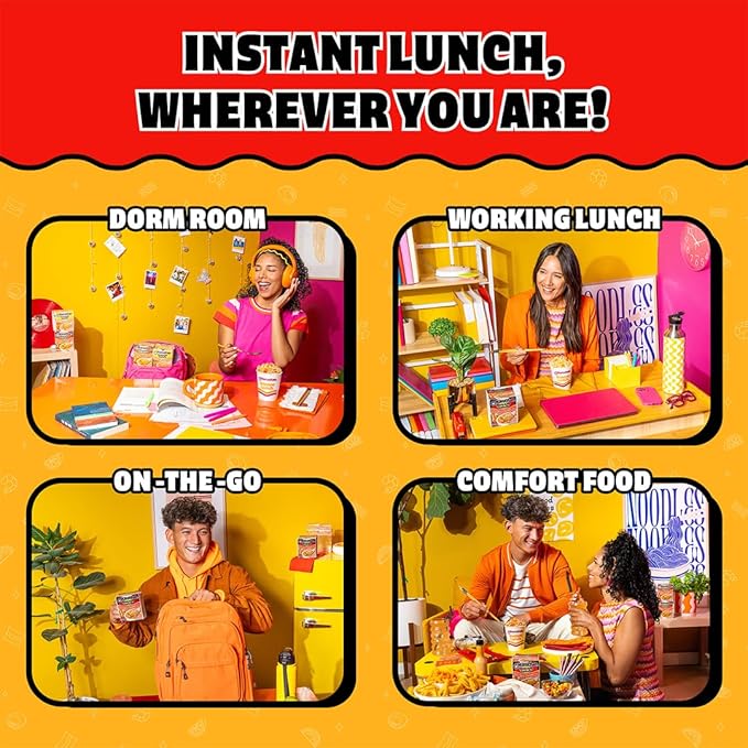 Maruchan Instant Lunch Ramen Noodles, Hot & Spicy Chicken Flavor – Japanese-Style Instant Noodle Soup, Easy Meal Ready in 3 Minutes – 2.25 Oz. (12 Pack)