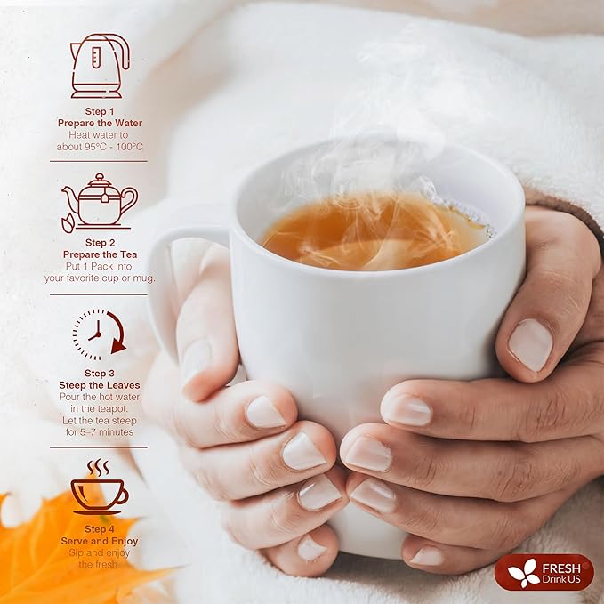 FreshDrinkUS, Premium Colon Cleanse Tea – 135 Tea Bags – Rhubarb Root & Hawthorn Berry with Senna, Lotus Leaf, Valerian Root & Psyllium Husk – Herbal Blend, Caffeine-Free. Vegan