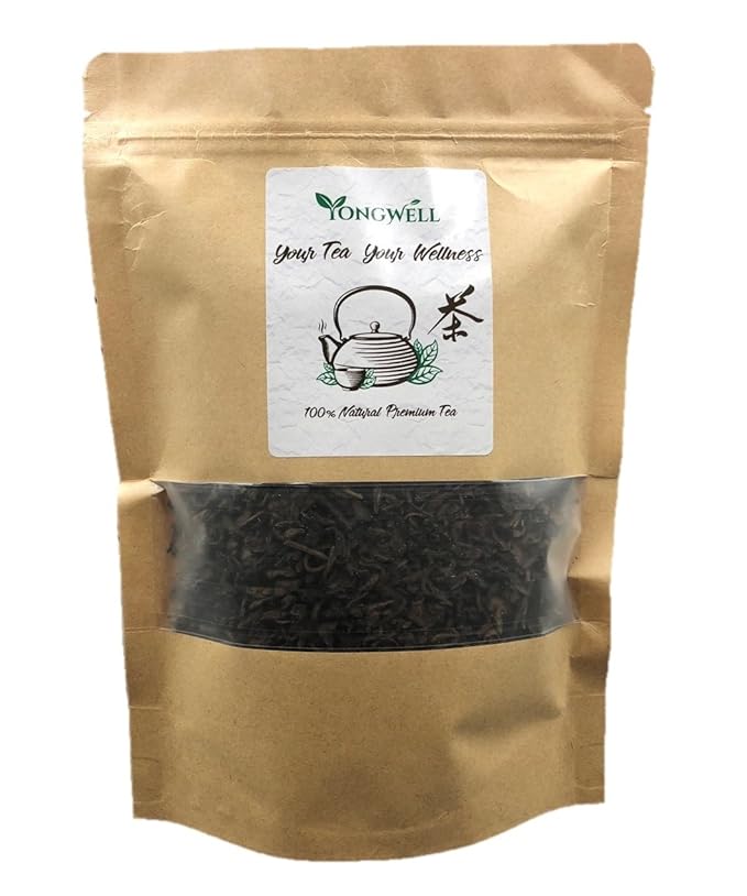 YongWell Premium Yunnan Pu Erh Loose Leaf Tea, 100% Natural, Helps Digestion & Weight Loss (8oz.)