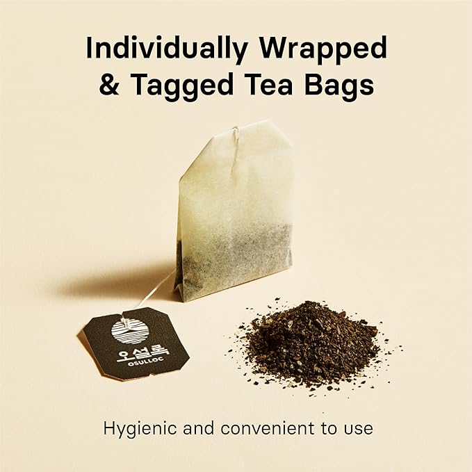 OSULLOC Tangerine Tea (Fresh Jeju Tangerine Flavor), Iced tea bags Fruit tea Blend, Premium Teabags from Jeju Island, 20 count