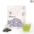 SUGIMOTO TEA Japanese Organic Sencha with Matcha Green Tea Bags 12 Count