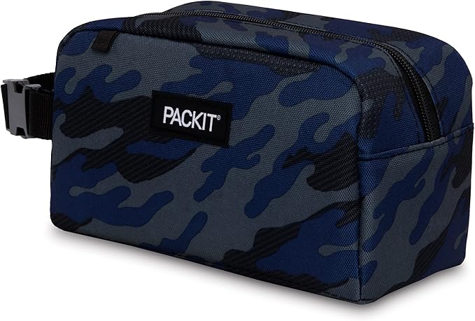 PackIt Freezable Small Insulated Snack Box, Sporty Camo, with EcoFreeze Technology (Built-in Ice Pack), Mini Cooler or Small Lunch Bag, For Fresh Snacks On the Go, for Work, Gym, or Travel