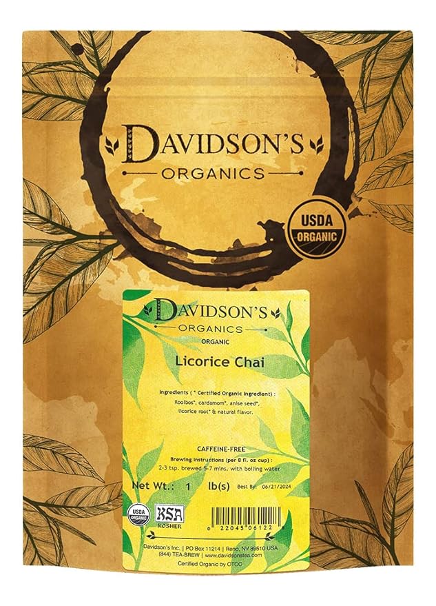 Davidson's Tea Bulk, Licorice Chai, 16-Ounce Bag