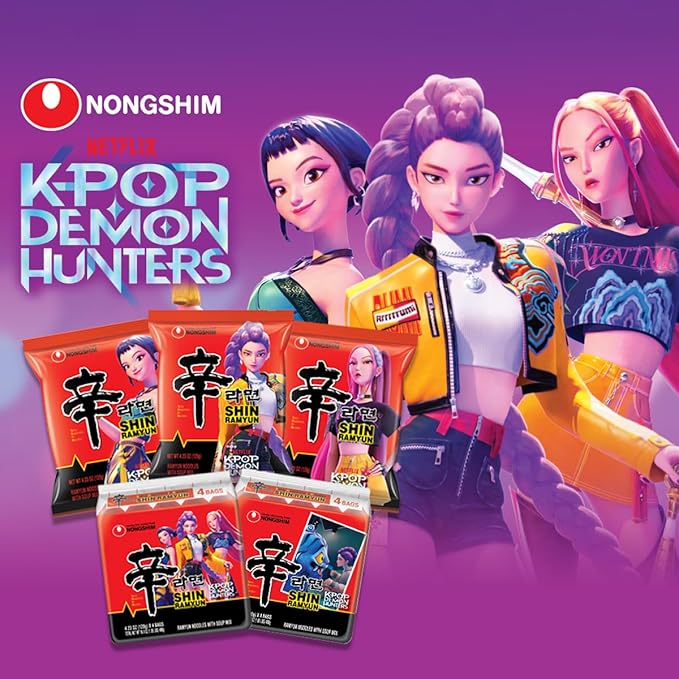 Nongshim Shin Ramyun Noodles, Spicy Korean Signature Instant Ramyun, Rich Beef Flavored Broth, Microwaveable, Korean Instant Noodles, 4.23 oz (Pack of 20), Packaging May Vary.