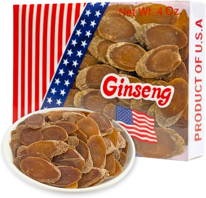 Korean Red Ginseng Slice - 5 Year Red Panax Ginseng Root Slice, Nature Red Panax Ginseng for Men & Woman, Ginseng Rojo Coreano Perfect for Tea, Soup and Daily Use (4 Ounce)