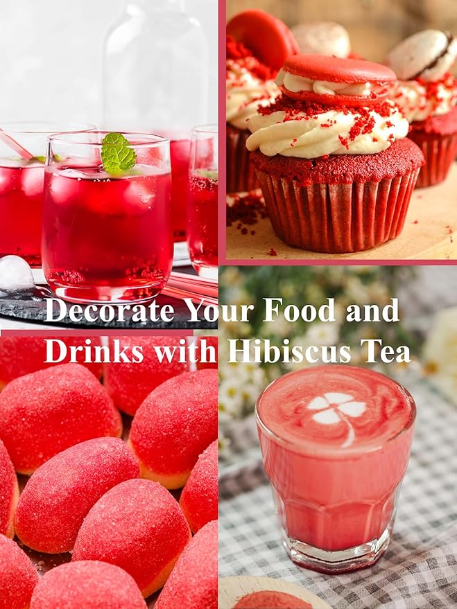 GLDNT Organic Hibiscus Tea Bags, Caffeine Free, Natural Flowers, Refreshing Tart Flavor, 100 Count