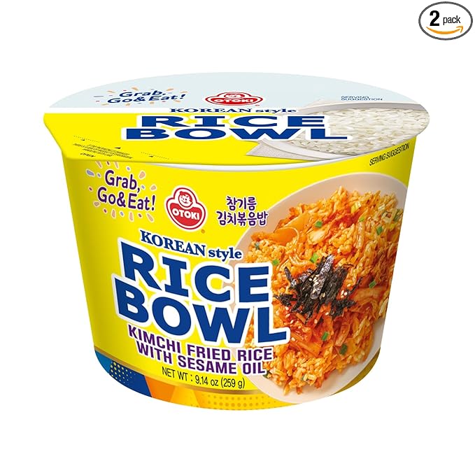 OTOKI Kimchi Fried Rice Bowl – Sesame Oil Kimchi Flavor | Ready-to-Eat Korean Fried Rice Meal | Bold & Tangy Korean Food | 9.14 oz (Pack of 2)