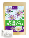 TeeLux Passion Flower Tea Bags, Natural Passionflower Leaf Tea, Smooth & Full-bodied Flavor, Caffeine Free, 100 Count