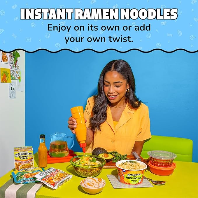 Maruchan Ramen Noodle Soup, Less Sodium Chicken Flavor – Japanese-Style Instant Noodles, Quick & Easy Meal for Kids, Students & Busy Families – 3 Oz. (24 Pack)