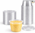 4U'LIFE 3.25oz Clear Plastic Souffle Cup/BPA Free Portion Cup With Lids-50 Sets