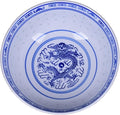 Ceramic Ramen Noodle Bowls, Blue and White Porcelain Chinese Retro Dessert, Soup, Cereal, Rice, Udon, Asian Noodles Bowl,9in,2PCS