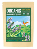 GLDNT Organic Licorice Root Tea Bags, Premium Natural Organic Licorice Tea, Warm & Natural Sweet Flavor, Caffeine Free, 100 Count