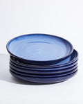 Pokini Dinner Plates for 6, 10 Inches Plate Set, Scratch Resistant, Large Stoneware Dinnerware, Kitchen Modern Rustic Serving Dishes, Light Blue