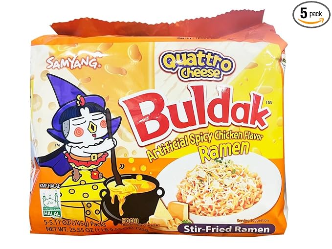 Samyang Quattro Cheese Flavor Buldak Ramen Pack of 5