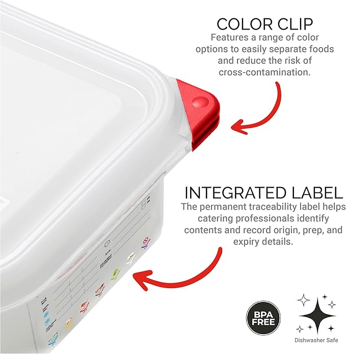 Araven Airtight Container, Food Pan with Lid for Storage in Kitchen and Restaurant, 14.4 Qt, 1 Count, Clear