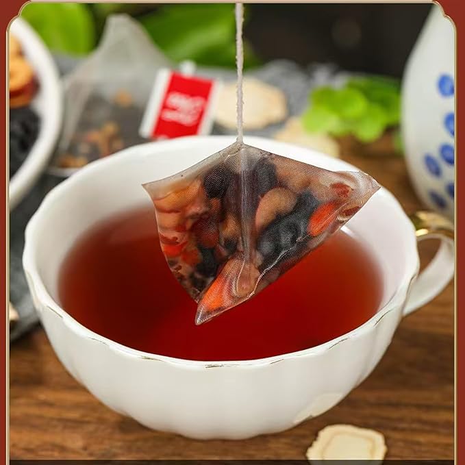 Ginseng Five Treasure Tea, Kidney Tea Formula Ginseng Six Treasure, Natural kidney Detox tea for Men&Women, Organic Chinese Herbal, 6 Precious Ingredients Formula (1 Bag 25 Pcs)