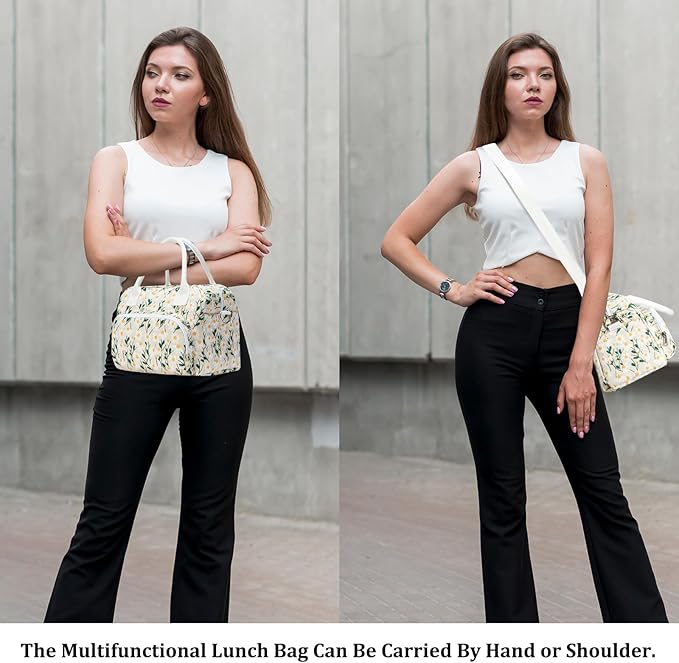 MEXS Insulated Lunch Bag for Women Men Large Reusable Lunch Box Adult Leakproof Portable Cooler Tote Bags for Work Picnic